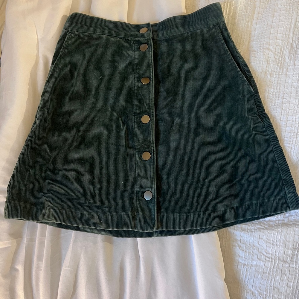 Uniqlo Deep Green Corduroy Skirt